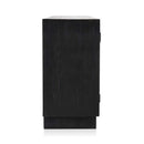Anton 78" Reclaimed Wood 4-Door Cabinet – Black & Natural