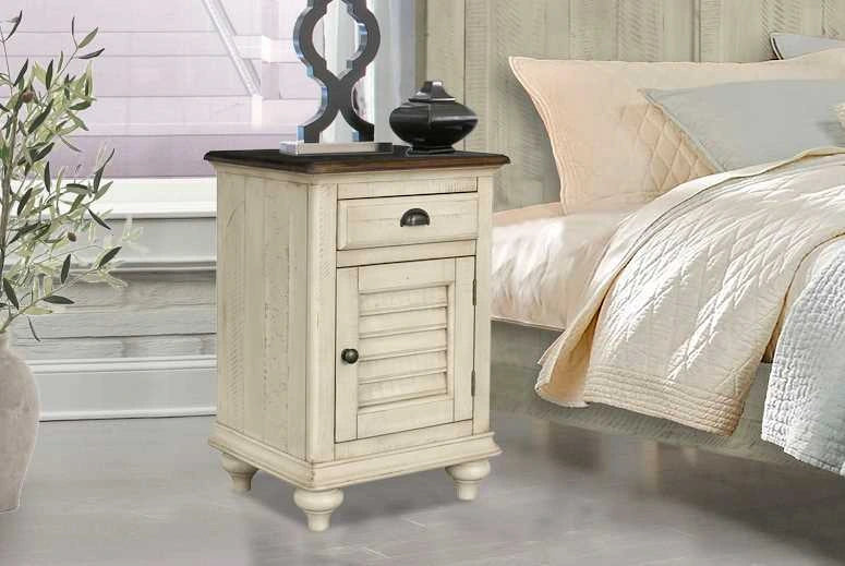 Brockton 1-Drawer, 1-Door Nightstand – Light Wheat