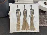 African Straw Women Art