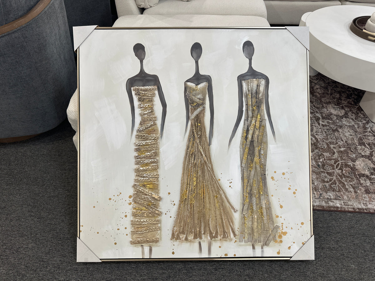 African Straw Women Art