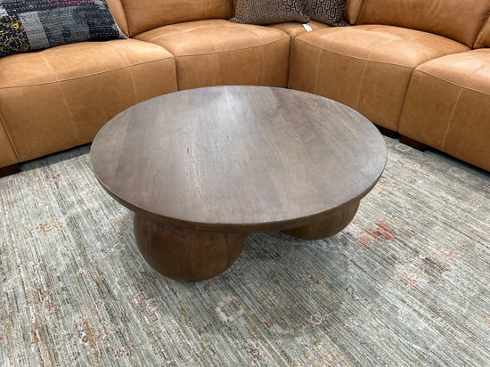 Ronda 36" Round Coffee Table – Pecan Brown