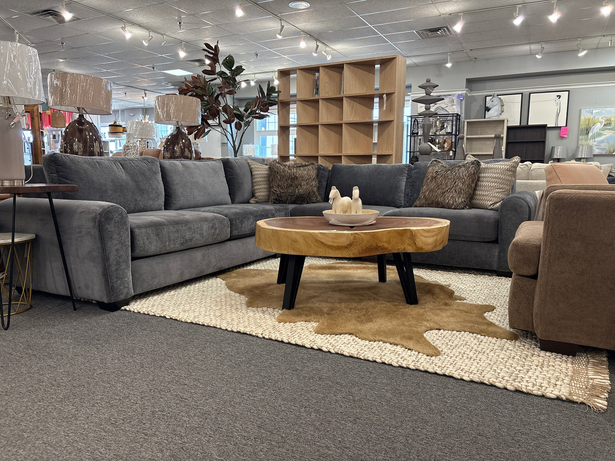 Alan White Hera 3-Piece L Shaped Sectional with Rounded Modern Arm