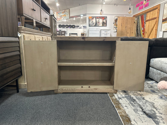 Arbello 2-Door Console – Weathered Pine