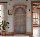 Arch Reclaimed Pine & Iron Cabinet – Medium Grey