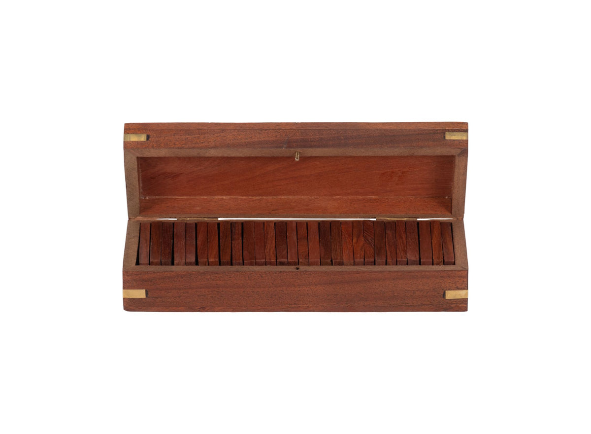 Wood Dominoes Set with Storage Box