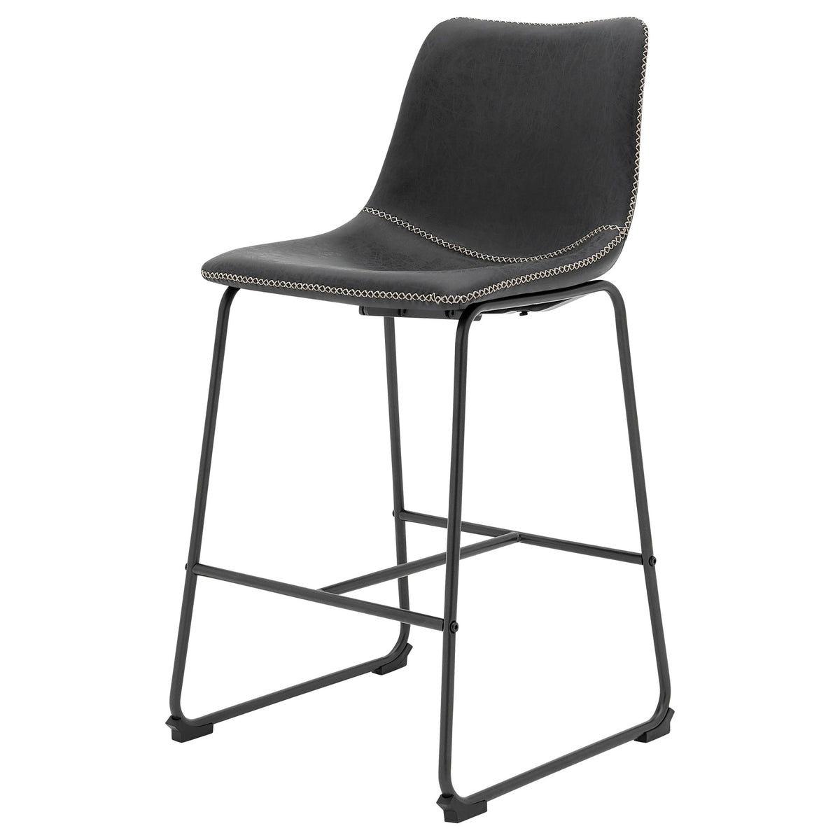 Vesta Faux Leather Counter Stools - Set of 2