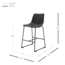 Vesta Faux Leather Counter Stools - Set of 2