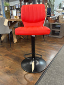 Bardot Red Adjustable Barstool