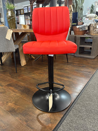 Bardot Red Adjustable Barstool