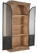Arch Reclaimed Pine & Iron Cabinet – Medium Grey