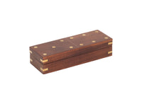 Wood Dominoes Set with Storage Box