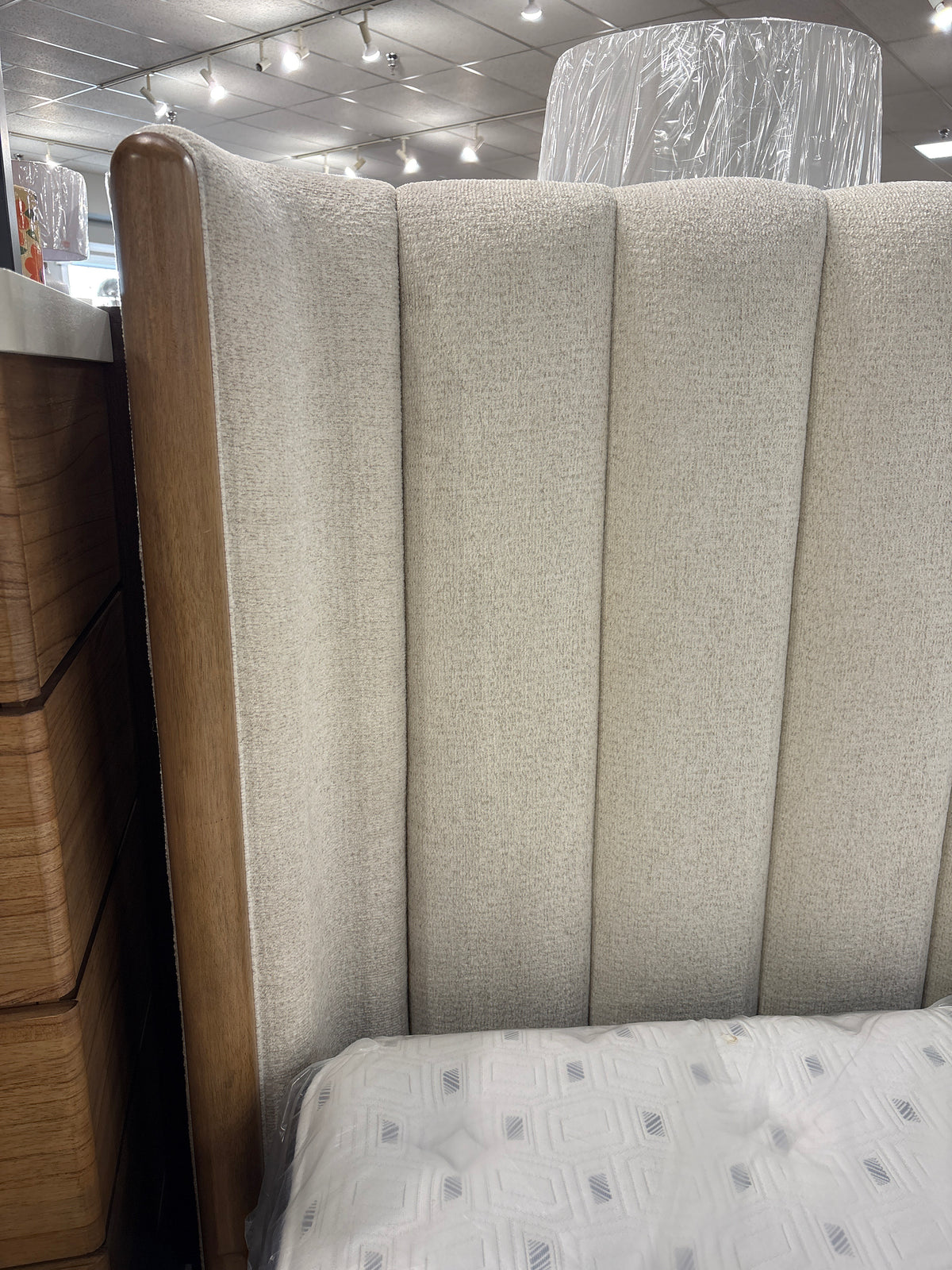 King Portico Wing Upholstered Bed