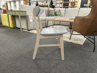 Keaton Dining Side Chair – White & Grey