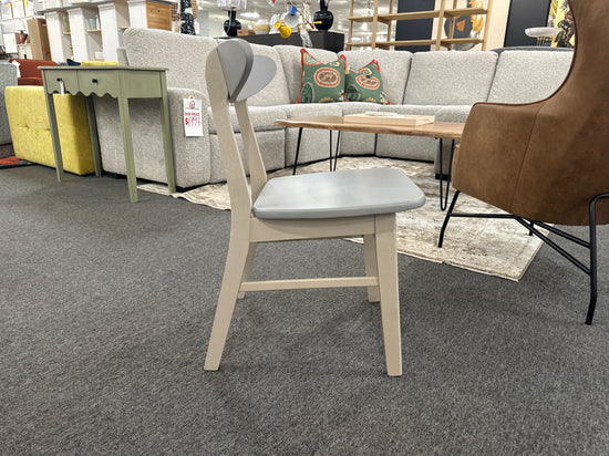 Keaton Dining Side Chair – White & Grey