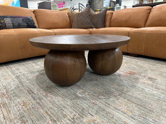 Ronda 36" Round Coffee Table – Pecan Brown