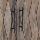 Anton 78" Reclaimed Wood 4-Door Cabinet – Black & Natural