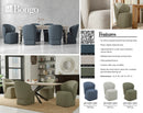 Art Deco-inspired Barrel Dining Chair Bongo Series
