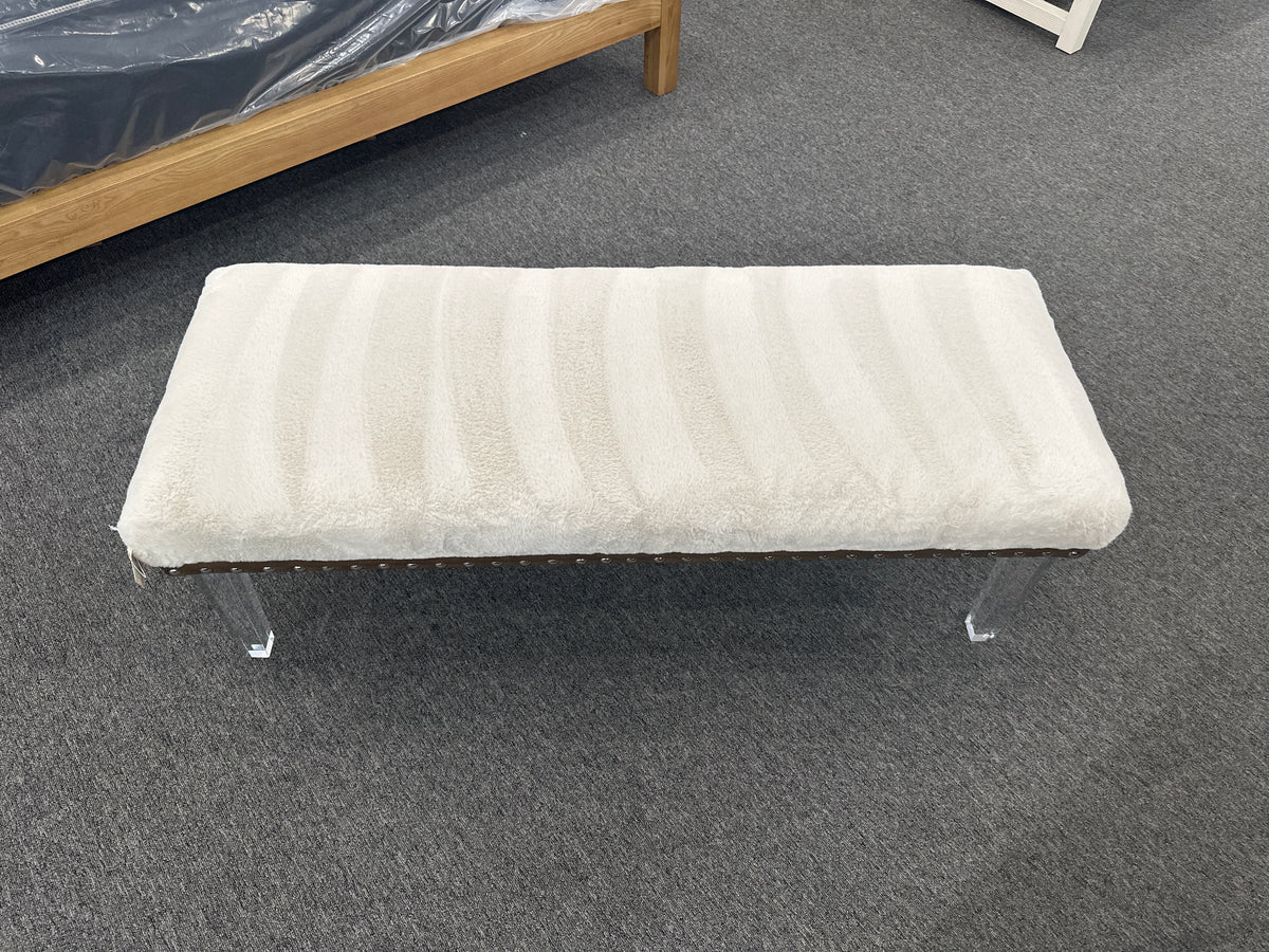 Brianna Faux Fur Bench