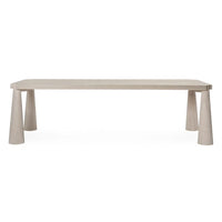 Classic Home Atrop 102" Solid Oak Dining Table – Milk White