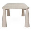 Classic Home Atrop 102" Solid Oak Dining Table – Milk White