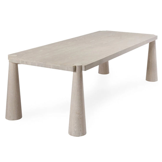 Classic Home Atrop 102" Solid Oak Dining Table – Milk White