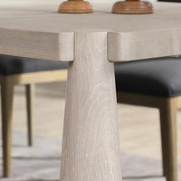 Classic Home Atrop 102" Solid Oak Dining Table – Milk White