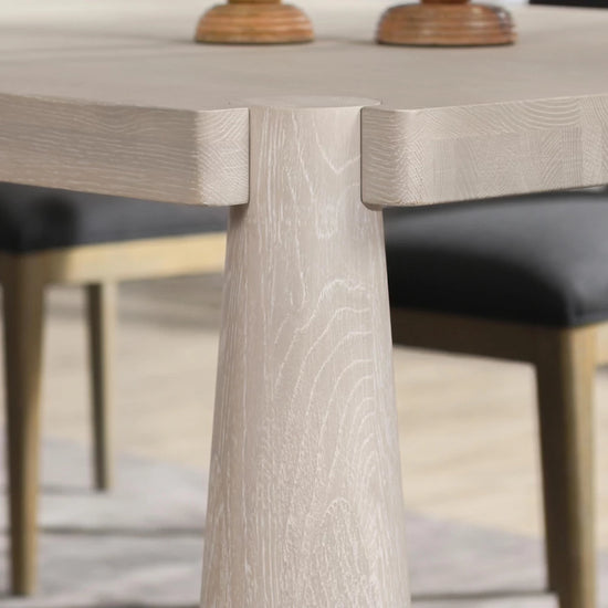 Classic Home Atrop 102" Solid Oak Dining Table – Milk White