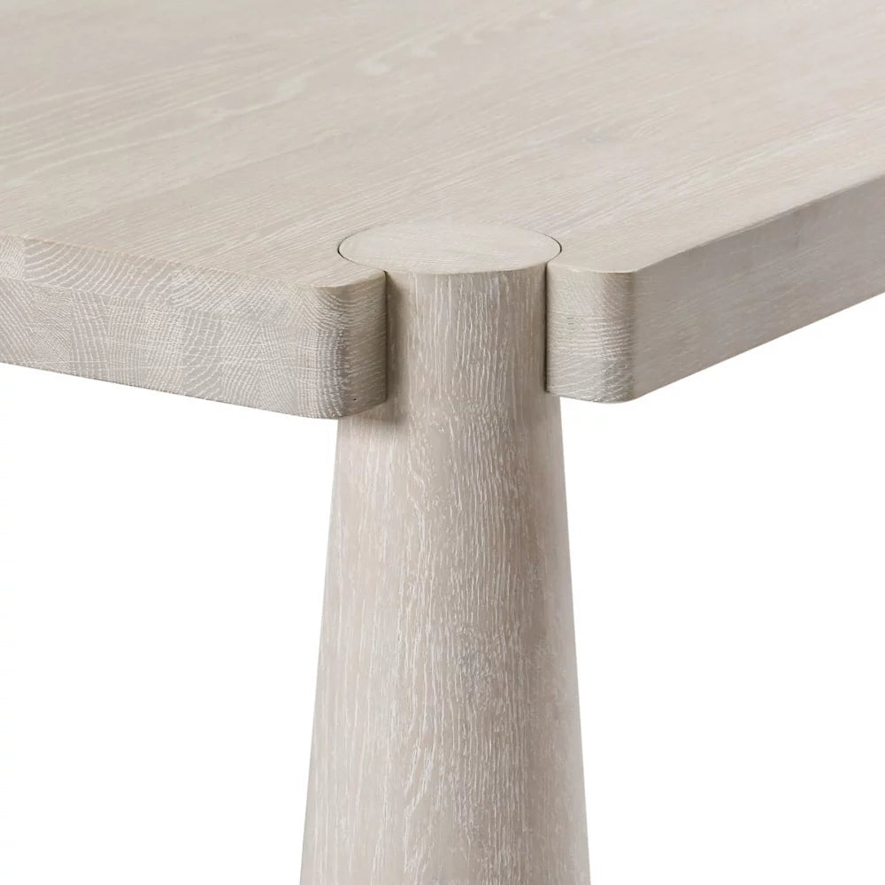 Classic Home Atrop 102" Solid Oak Dining Table – Milk White