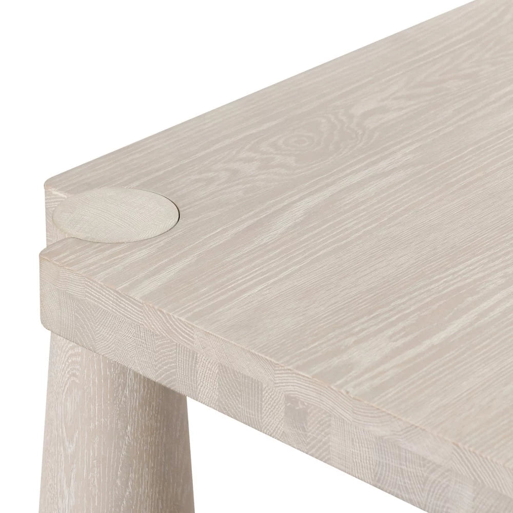 Classic Home Atrop 102" Solid Oak Dining Table – Milk White