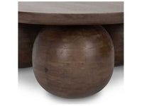 Ronda 36" Round Coffee Table – Pecan Brown