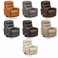 Gemini Leather Swivel Glider Recliner - Available in a Variety of Colors