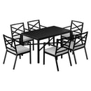 Black Outdoor Dining Table Set