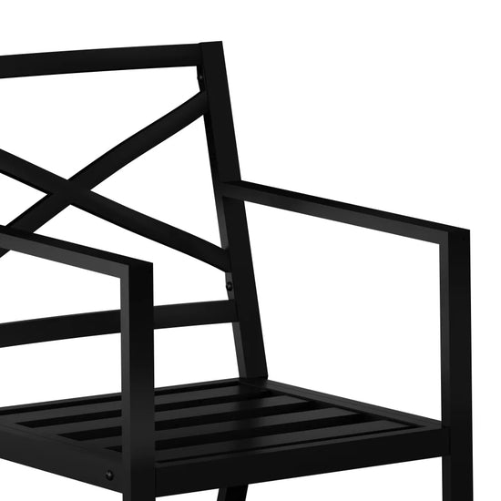 Black Outdoor Dining Table Set