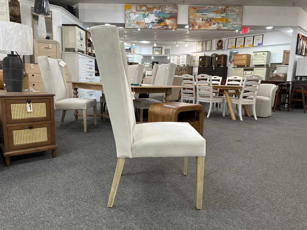Vernon Dining Chair with Performance Fabric and Wood Base