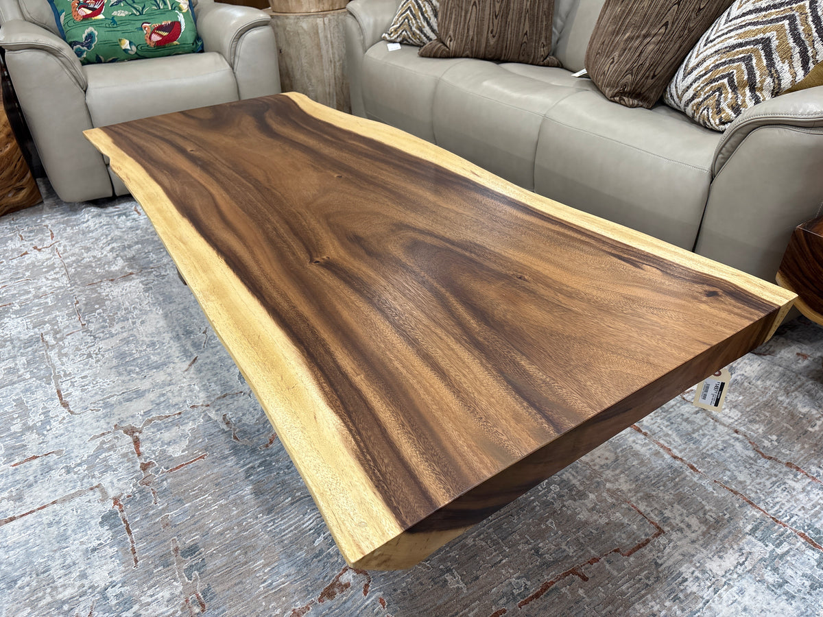 Teak Wood Live Edge Coffee Table