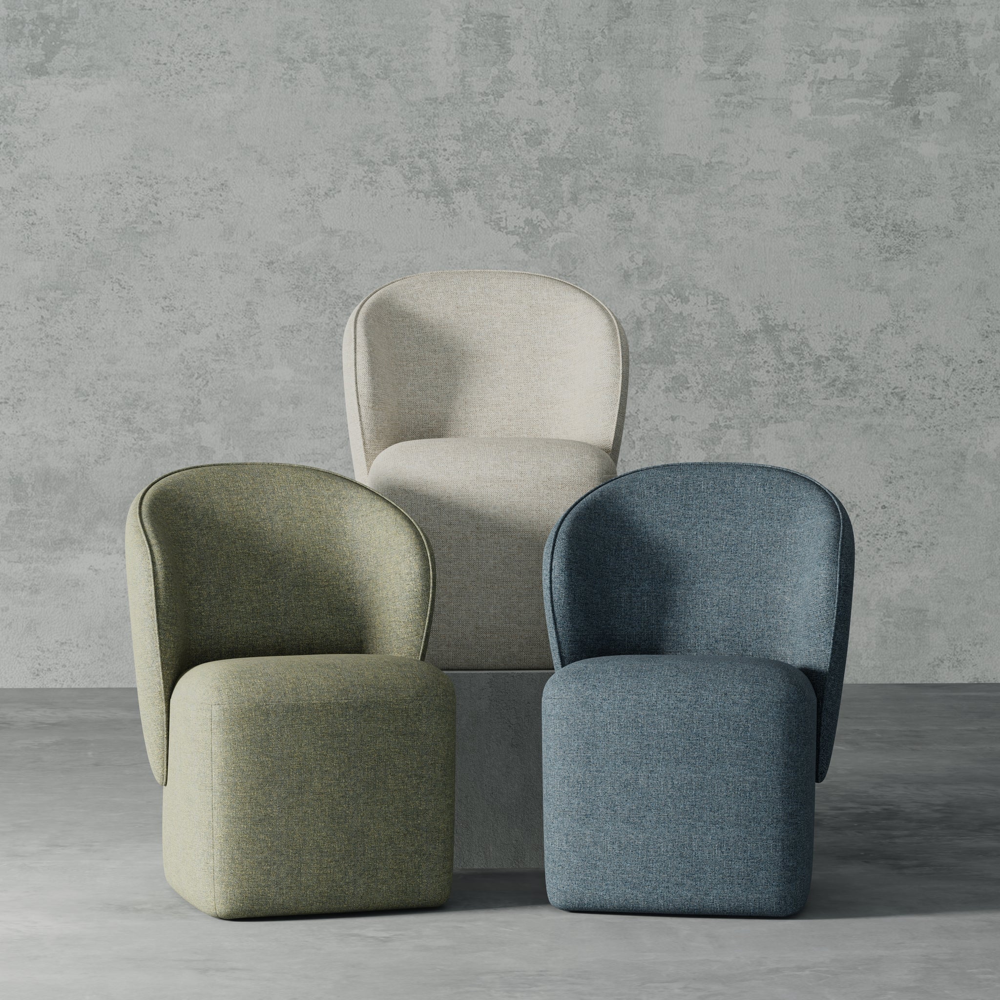 Art Deco-inspired Barrel Dining Chair Bongo Series