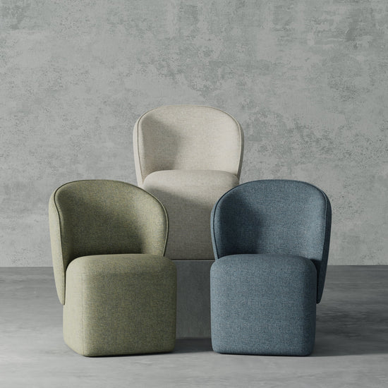 Art Deco-inspired Barrel Dining Chair Bongo Series