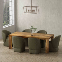 Crossings Downtown 86" Solid Mango Rectangular Dining Table – Amber