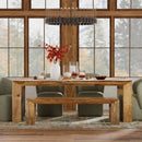 Crossings Downtown 86" Solid Mango Rectangular Dining Table – Amber