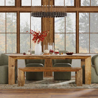 Crossings Downtown 86" Solid Mango Rectangular Dining Table – Amber