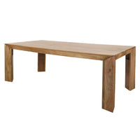 Crossings Downtown 86" Solid Mango Rectangular Dining Table – Amber