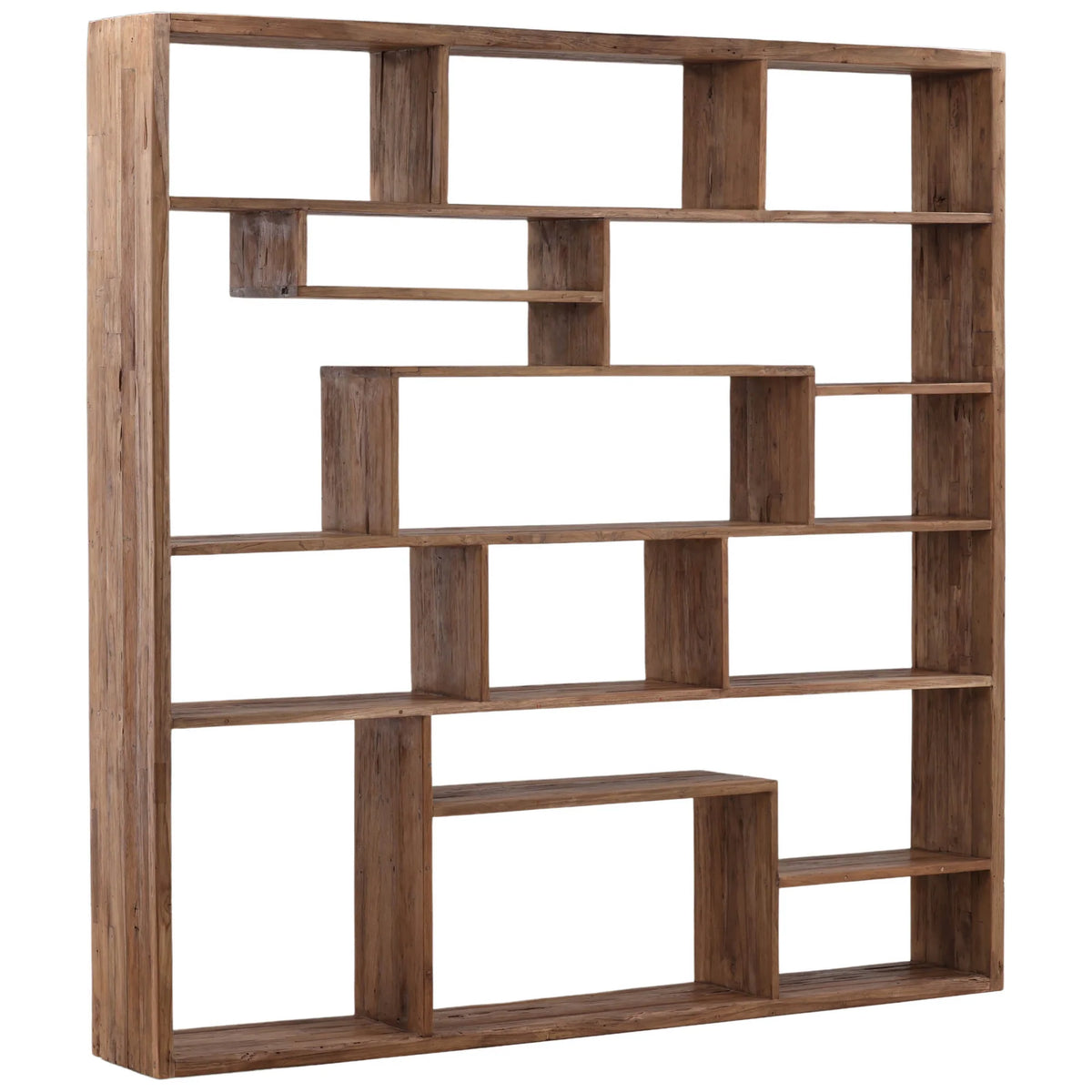 Mariz 87” Large Abstract Bookcase – Natural