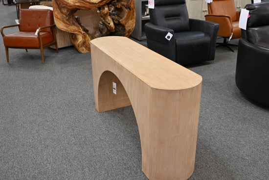 Berlin Brushed White Sculptural Console Table