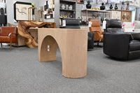Berlin Brushed White Sculptural Console Table