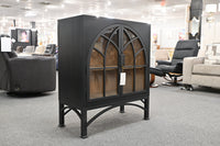 Victoria Black Arched Glass 2-Door Display Cabinet