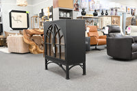 Victoria Black Arched Glass 2-Door Display Cabinet