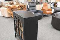 Victoria Black Arched Glass 2-Door Display Cabinet