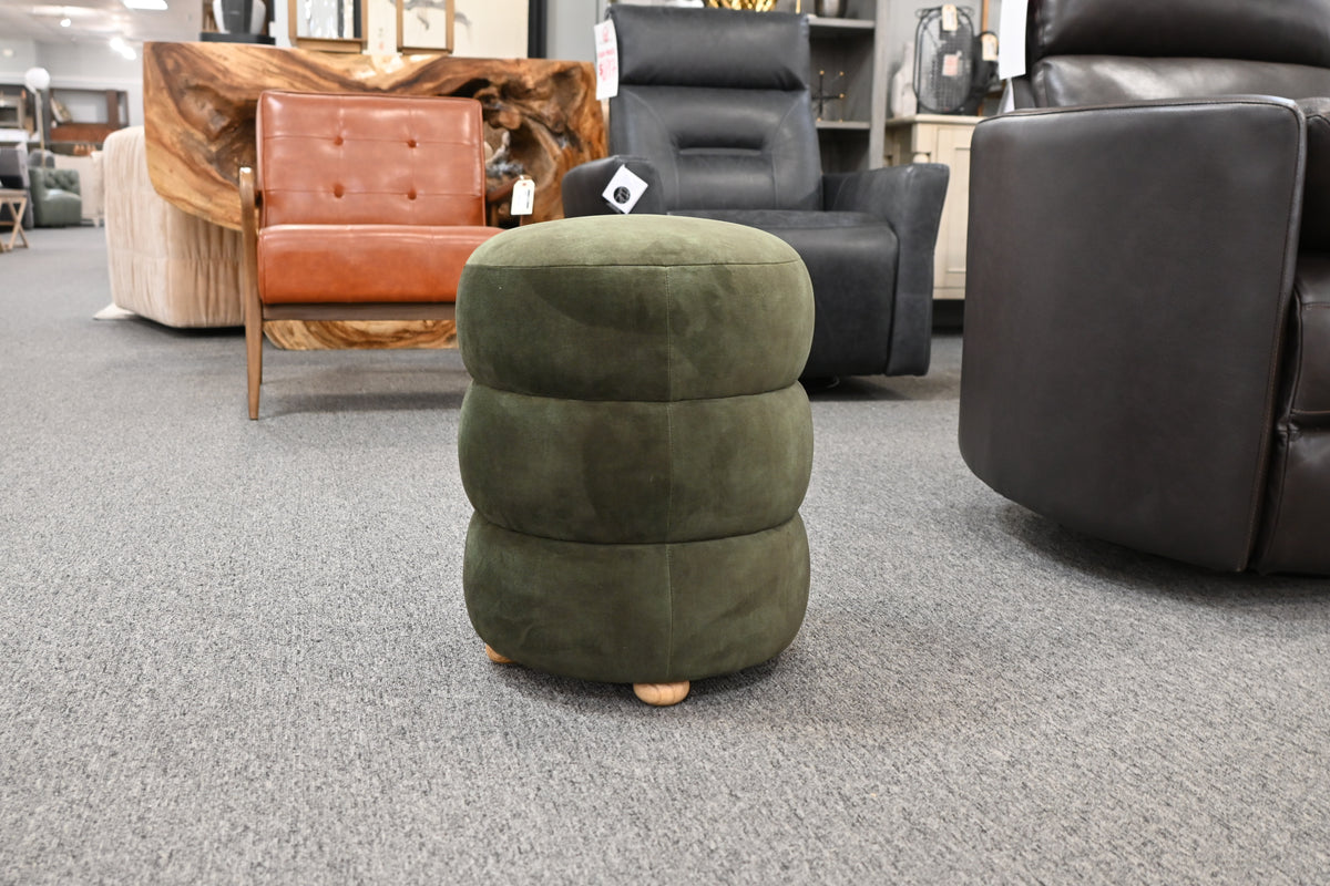 Cami Rainforest Green Sculptural Accent Ottoman