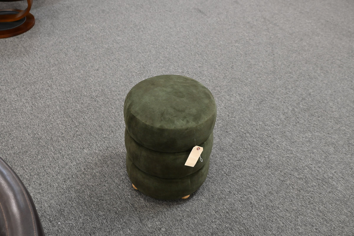 Cami Rainforest Green Sculptural Accent Ottoman