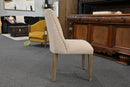 Parkson Upholstered Dining Chair – Beige with Nailhead Trim
